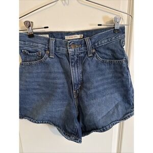 Levis shorts womens 26 blue Denim 80s mom summer BIG E Premium Size 26
